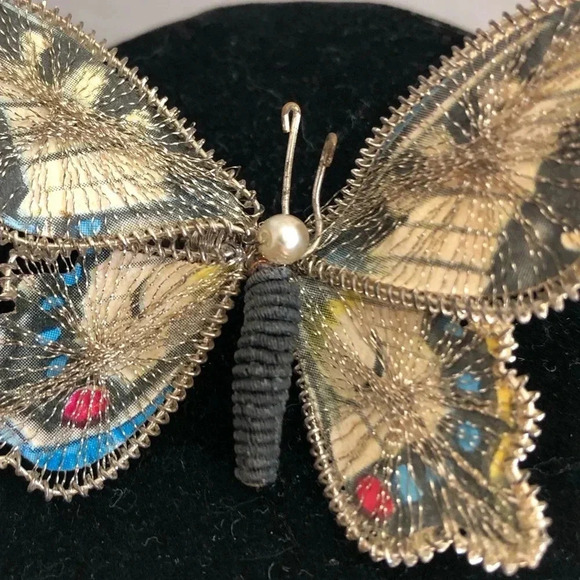 Vtg West Germany Handmade Butterfly  Brooch - Picture 4 of 9